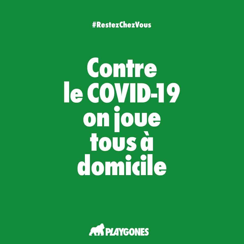Campagne web de prévention COVID19 par Playgones - poster vert