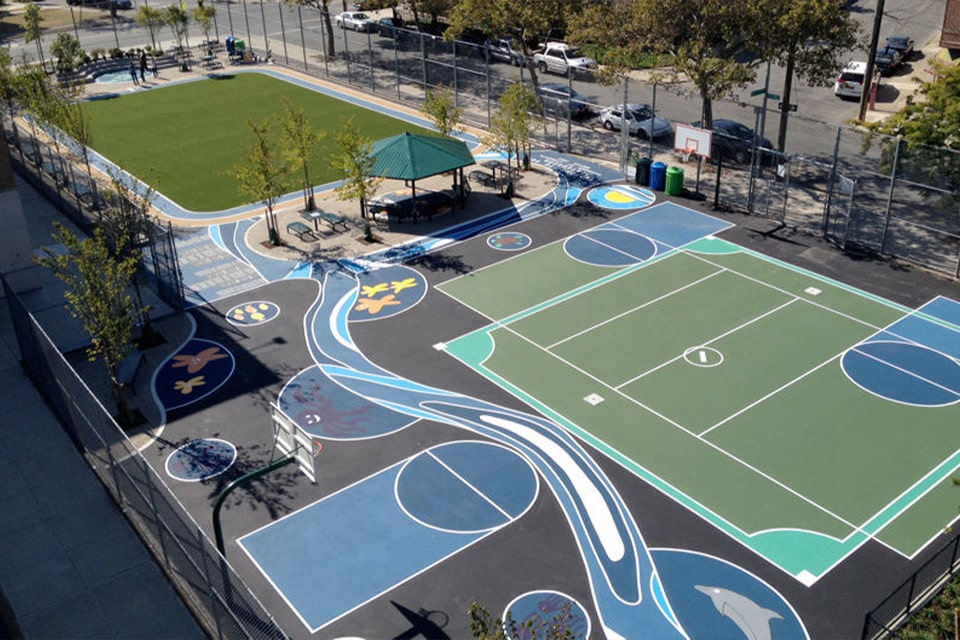 Une cours de récréation en accès libre à New York