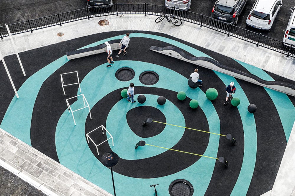 Parc Rampline vue drone, réalisation
