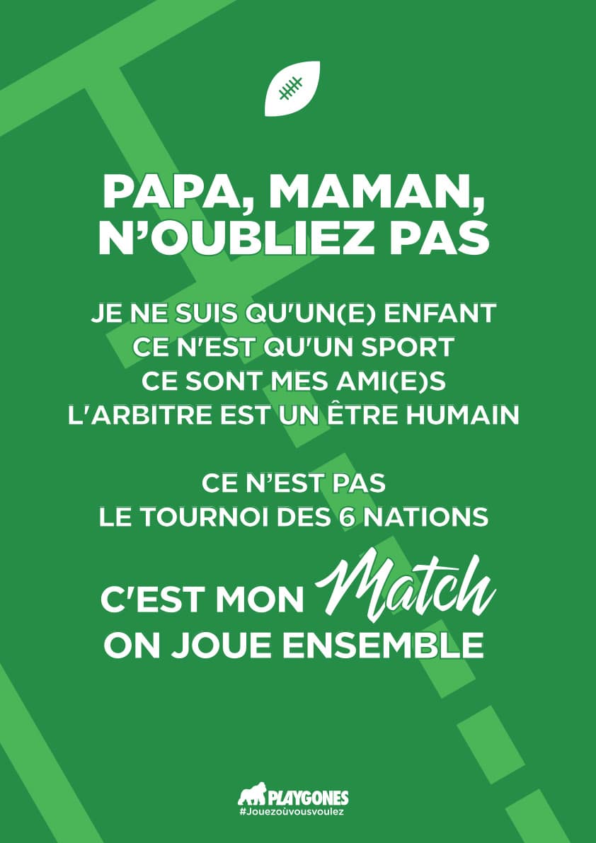 Affiche : Match de rugby, de l'entraînement à la compétition.
