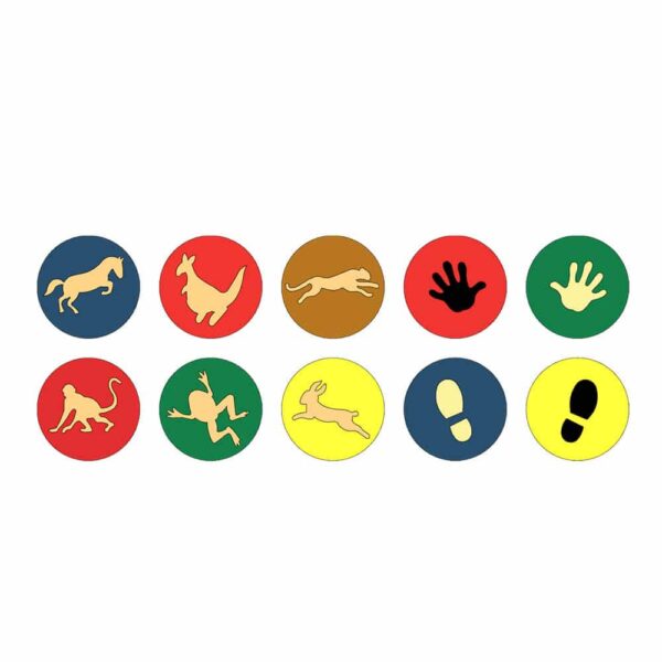 Animaux-formes-cercle-couleurs-standards