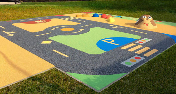 exemple de sol epdm circulation routiere