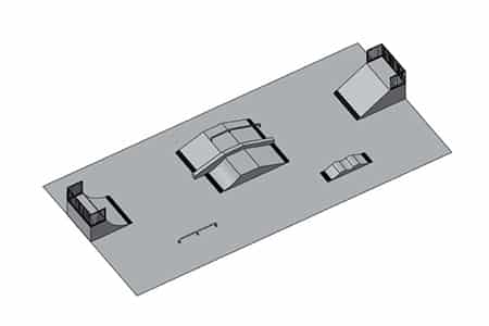 Espaces de glisse pour espace de sports urbains