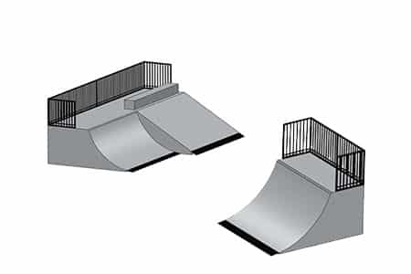 Modules de skate pour espace de sports urbains