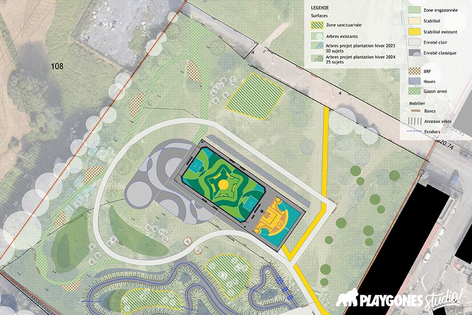 plan d'amenagement sportif pour architectes paysagistes