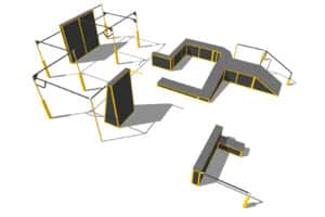 3runCOVAL aire de parkour modele U