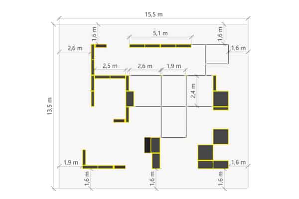 FreeMouv plan dimension parkour XL