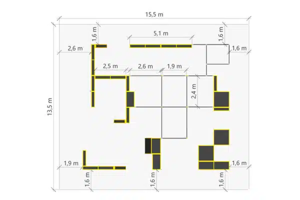 FreeMouv plan dimension parkour XL