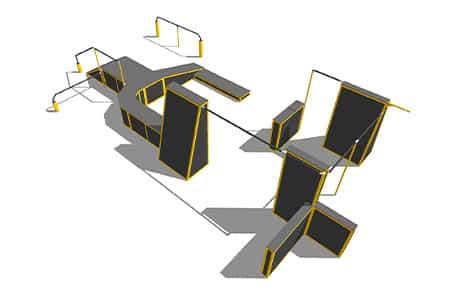 Parkour parks pour espace de sports urbains