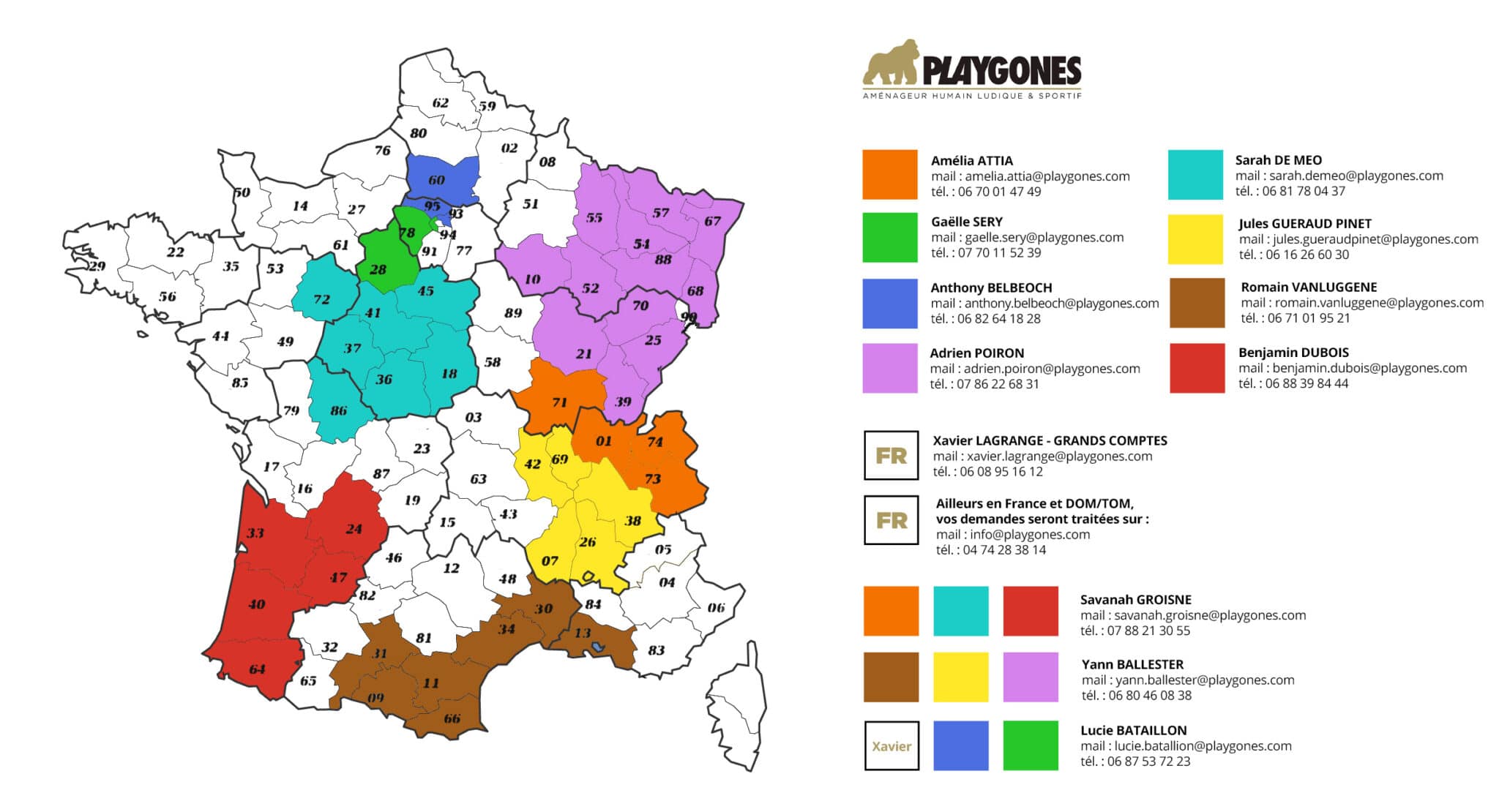 Carte commerciaux 2025