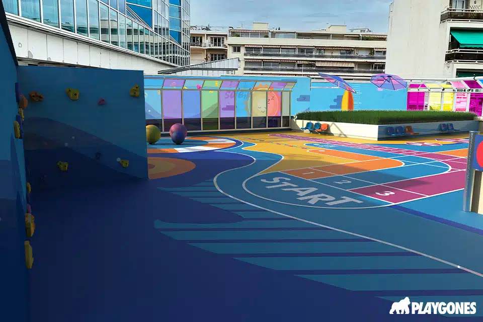 creation espace ludique sur le toit d un hopital pour enfants à Nice creation espace ludique sur le toit d un hopital pour enfants à Nice