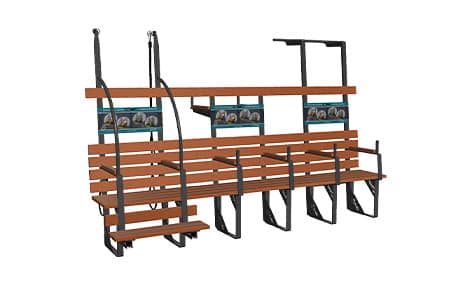 Bancs actifs pour espace de sports urbains