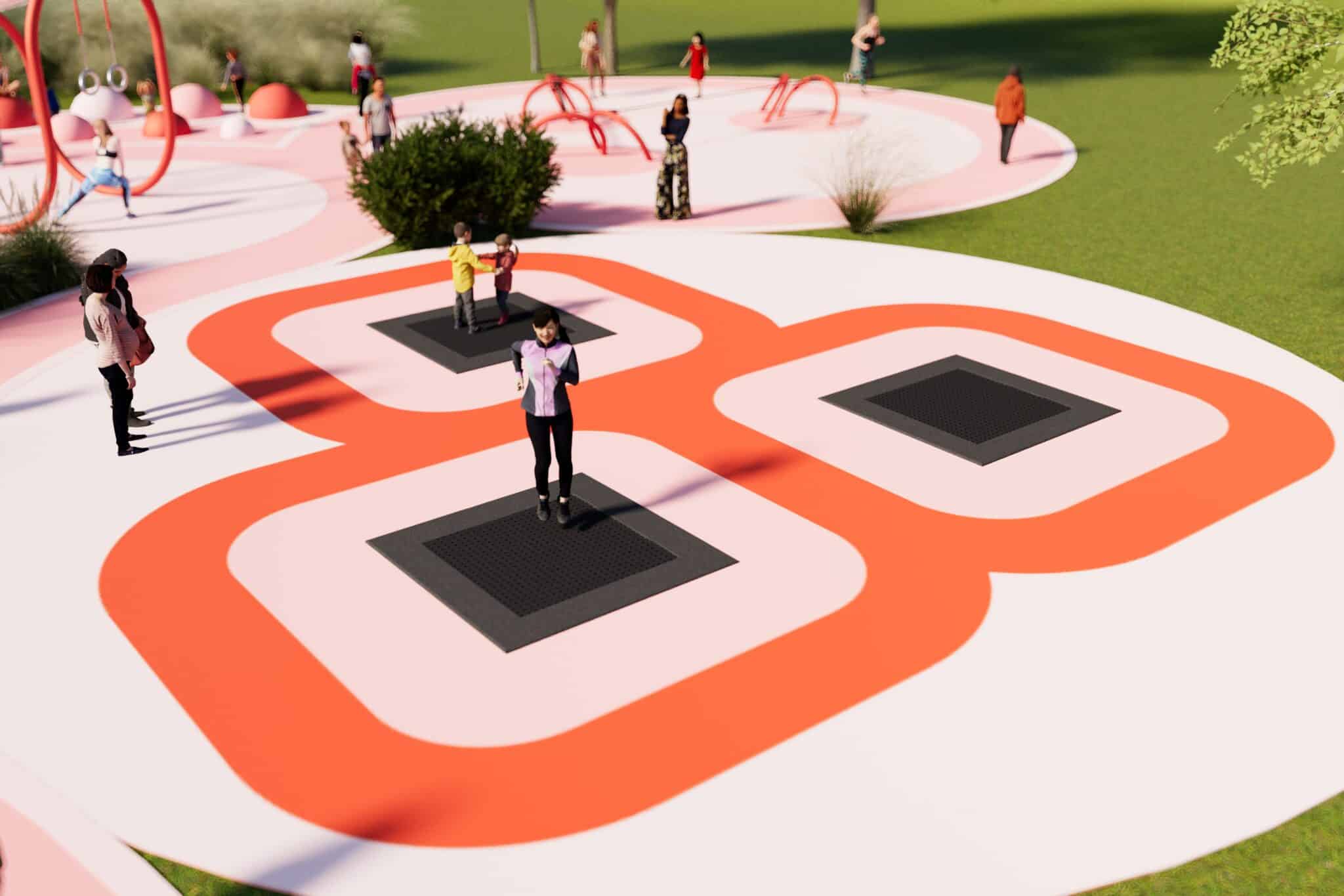 Trampolines incrustés Trkfit