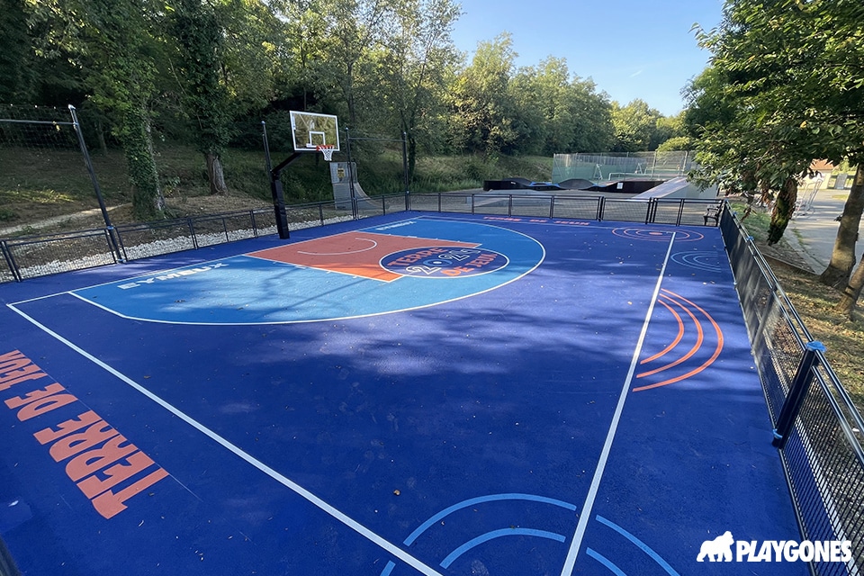 Tracage-terre de jeux-basket-3x3 Tracage-terre de jeux-basket-3x3