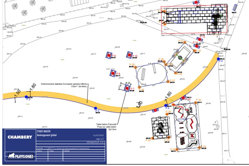 etude-implantation-amenagement-sportif schema d'implantation lors de l'étude d'un aménagement sportif