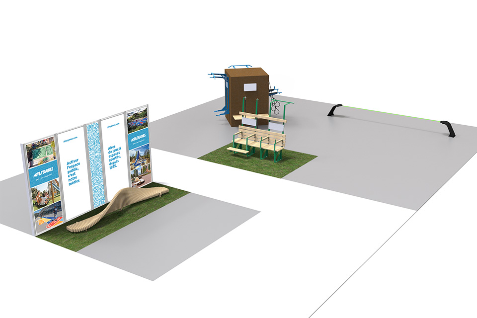 stand-F65-amif-2026 Projection 3D du stand laygones lors du salon AMIF 2026