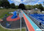City stade multisport Hombourg-Haut, terrain collectivité sol coloré et clôture, réalisation Playgones