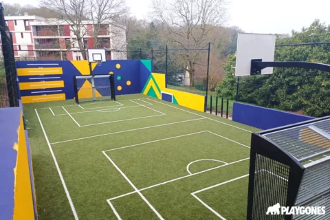 Terrain multisport installé par Playgones en Nouvelle-Aquitaine