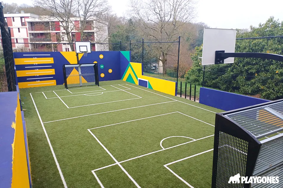 Terrain multisport installé par Playgones en Nouvelle-Aquitaine