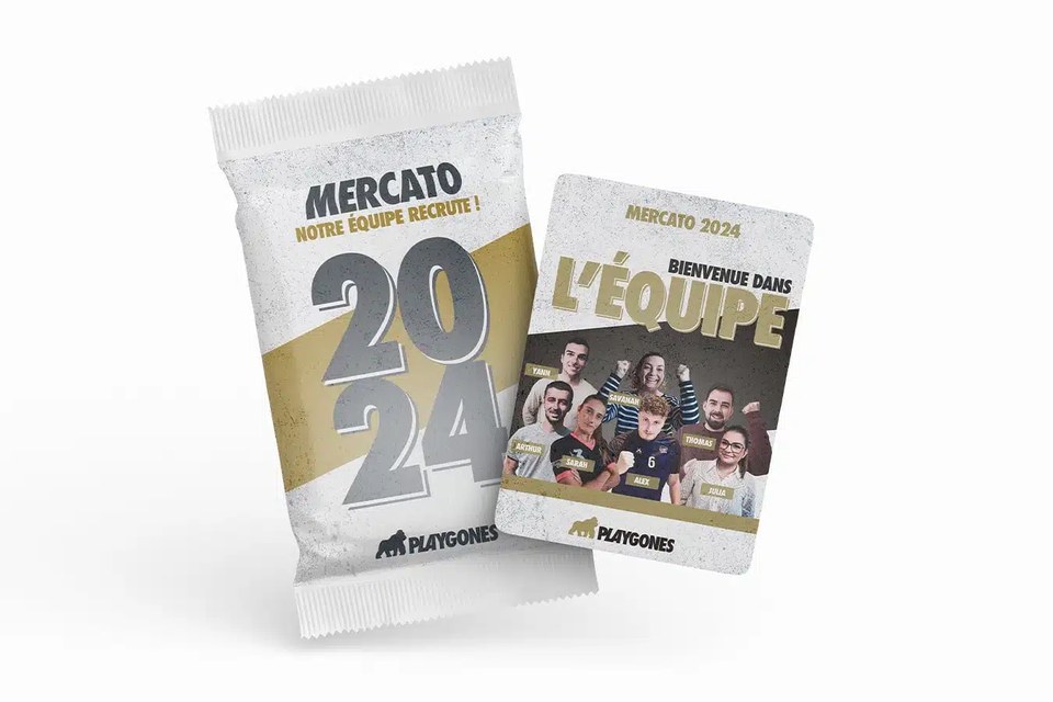 Campagne de recrutement atypique pochette de carte à jouer