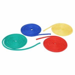 Lot de 4 cordes à sauter nylon 2,50 m multicolores