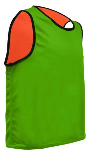 Chasuble rugby réversible, taille XL/2XL, orange/vert - vue d'ensemble