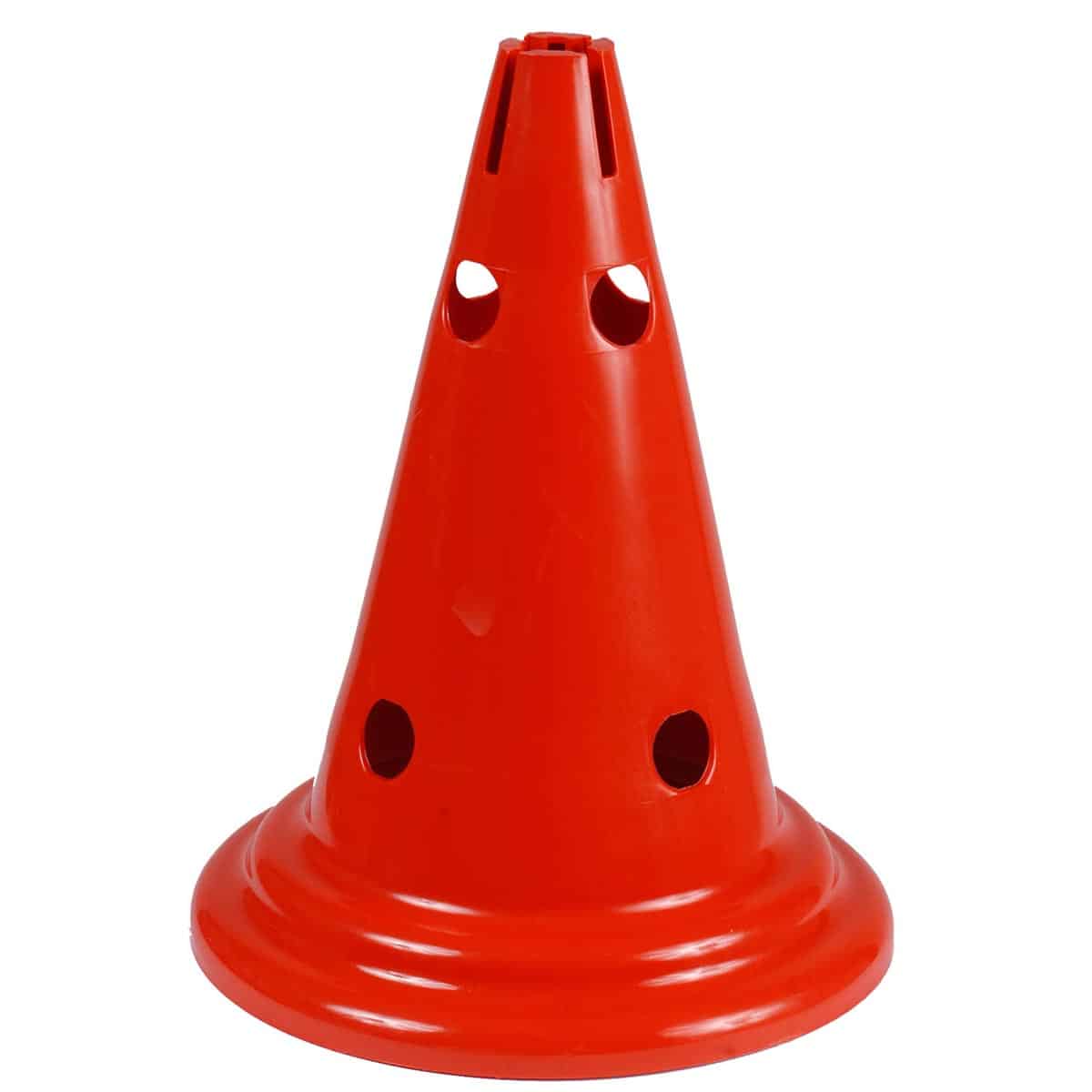 Cône multijeux 30 cm 8 trous rouge Playgones Cône multijeux 30 cm 8 trous rouge Playgones