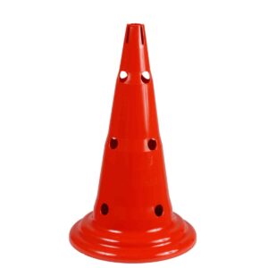 Cône multijeux 50 cm 12 trous rouge