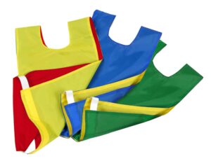 Chasuble nylon réversible, taille XL-XXL, jaune/vert