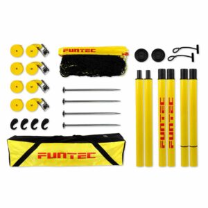 Kit multisports de plage poteaux et filet réglable