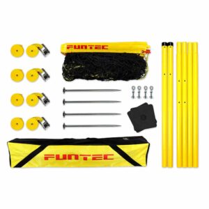 Kit Fun beach-volley avec poteaux acier et filet
