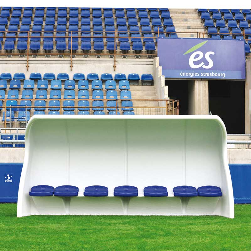 Abri de touche polyester 1,60 m 7 joueurs Playgones Abri de touche polyester 1,60 m 7 joueurs Playgones