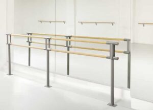 Barre de danse au sol double barres
