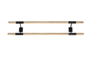 Barre de danse murale double barres support noir