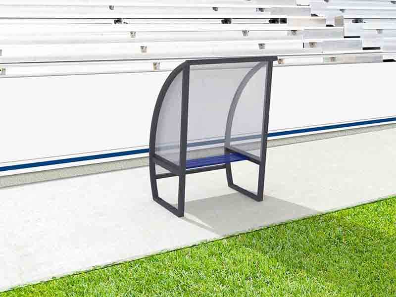 Abri de touche - 1,60m - 2 joueurs - Toit polycarbonate Playgones Abri de touche - 1,60m - 2 joueurs - Toit polycarbonate Playgones