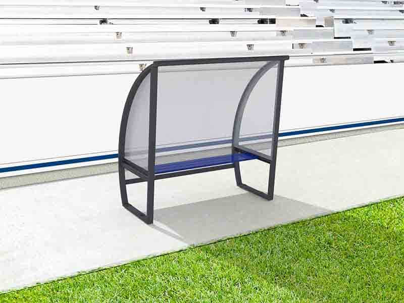 Abri de touche - 1,60m - 3 joueurs - Toit polycarbonate Playgones Abri de touche - 1,60m - 3 joueurs - Toit polycarbonate Playgones