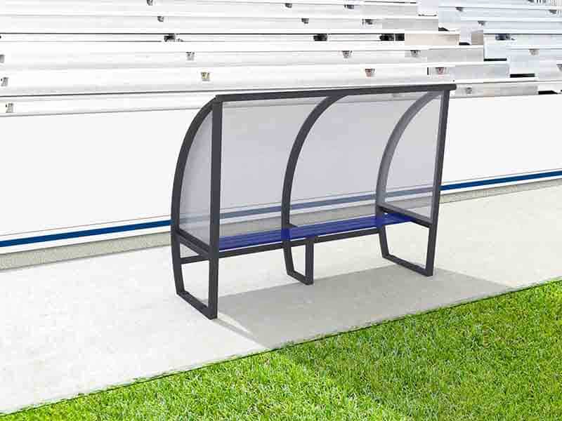 Abri de touche - 1,60m - 4 joueurs - Toit polycarbonate Playgones Abri de touche - 1,60m - 4 joueurs - Toit polycarbonate Playgones