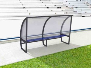 Abri de touche - 1,60m - 5 joueurs - Toit polycarbonate