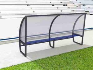 Abri de touche - 1,60m - 6 joueurs - Toit polycarbonate