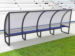 Abri de touche - 1,60m - 8 joueurs - Toit polycarbonate