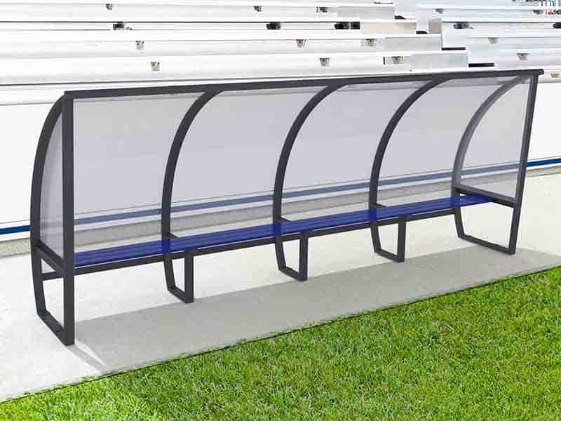Abri de touche - 1,60m - 8 joueurs - Toit polycarbonate Playgones Abri de touche - 1,60m - 8 joueurs - Toit polycarbonate Playgones