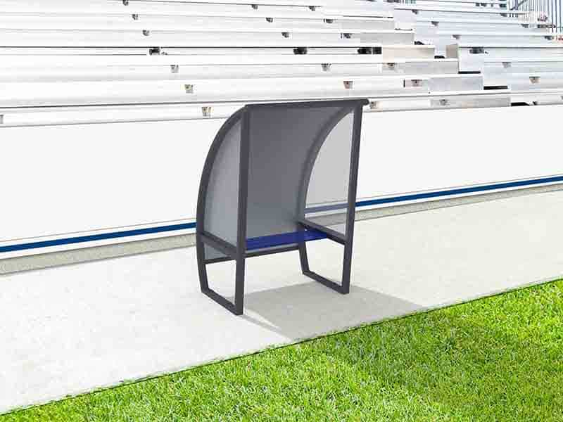 Abri de touche - 1,60m - 2 joueurs - Toit aluminium Playgones Abri de touche - 1,60m - 2 joueurs - Toit aluminium Playgones