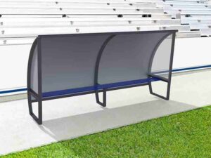 Abri de touche - 1,60m - 6 joueurs - Toit aluminium
