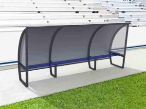 Abri de touche - 1,60m - 7 joueurs - Toit aluminium