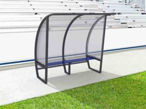 Abri de touche - 2,00m - 4 joueurs - Toit polycarbonate