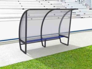 Abri de touche - 2,00m - 5 joueurs - Toit polycarbonate