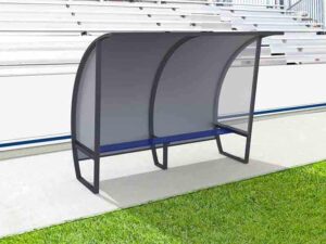Abri de touche - 2,00m - 5 joueurs - Toit aluminium