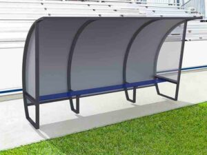 Abri de touche - 2,00m - 7 joueurs - Toit aluminium