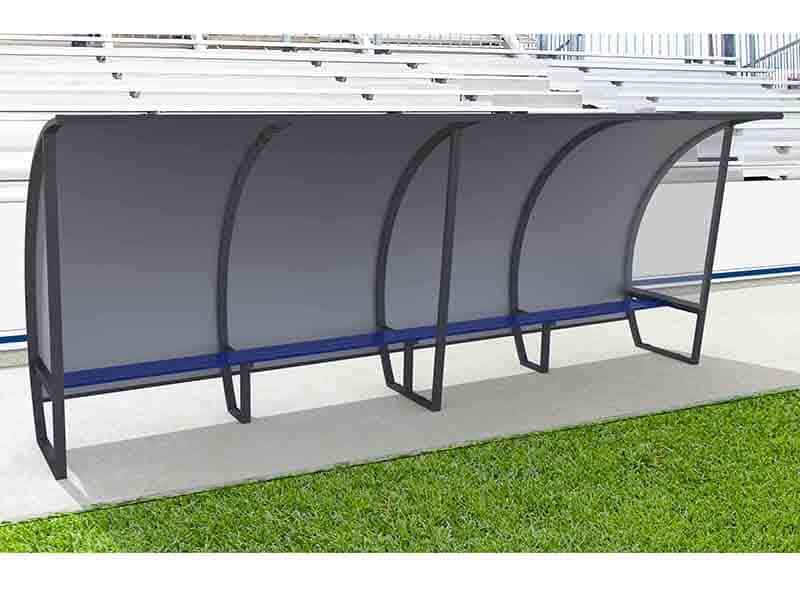 Abri de touche - 2,00m - 8 joueurs - Toit aluminium Playgones Abri de touche - 2,00m - 8 joueurs - Toit aluminium Playgones
