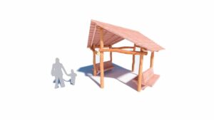 Abri public avec bancs
